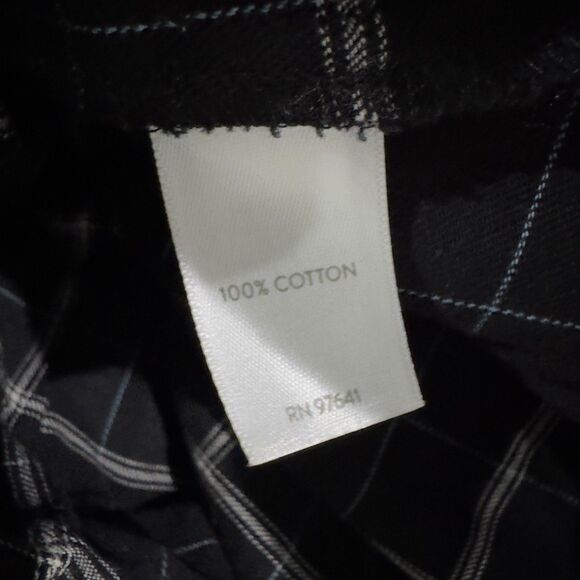 J Jill Tunic Shirt Women's XS Black Plaid Long Sleeve Top Blouse Button Down - Picture 7 of 8